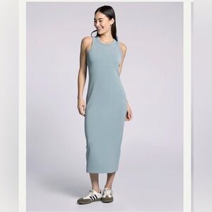 Sleeveless Grey Midi Dress